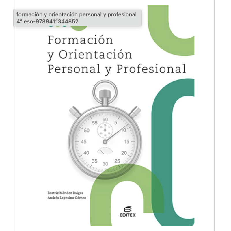 FORMACIÓN Y ORIENTACIÓN PERSONAL Y PROFESIONAL