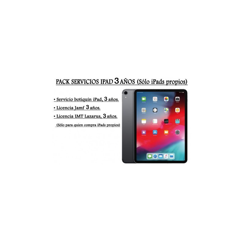 PACK SERVICIOS IPAD 3 AÑOS (Sólo iPads propios)